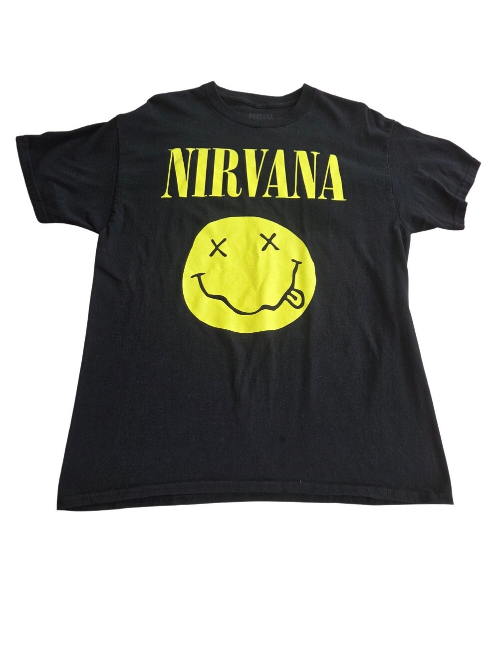 Nirvana Unisex T-Shirt Distressed Logo L - Picture 2 of 10